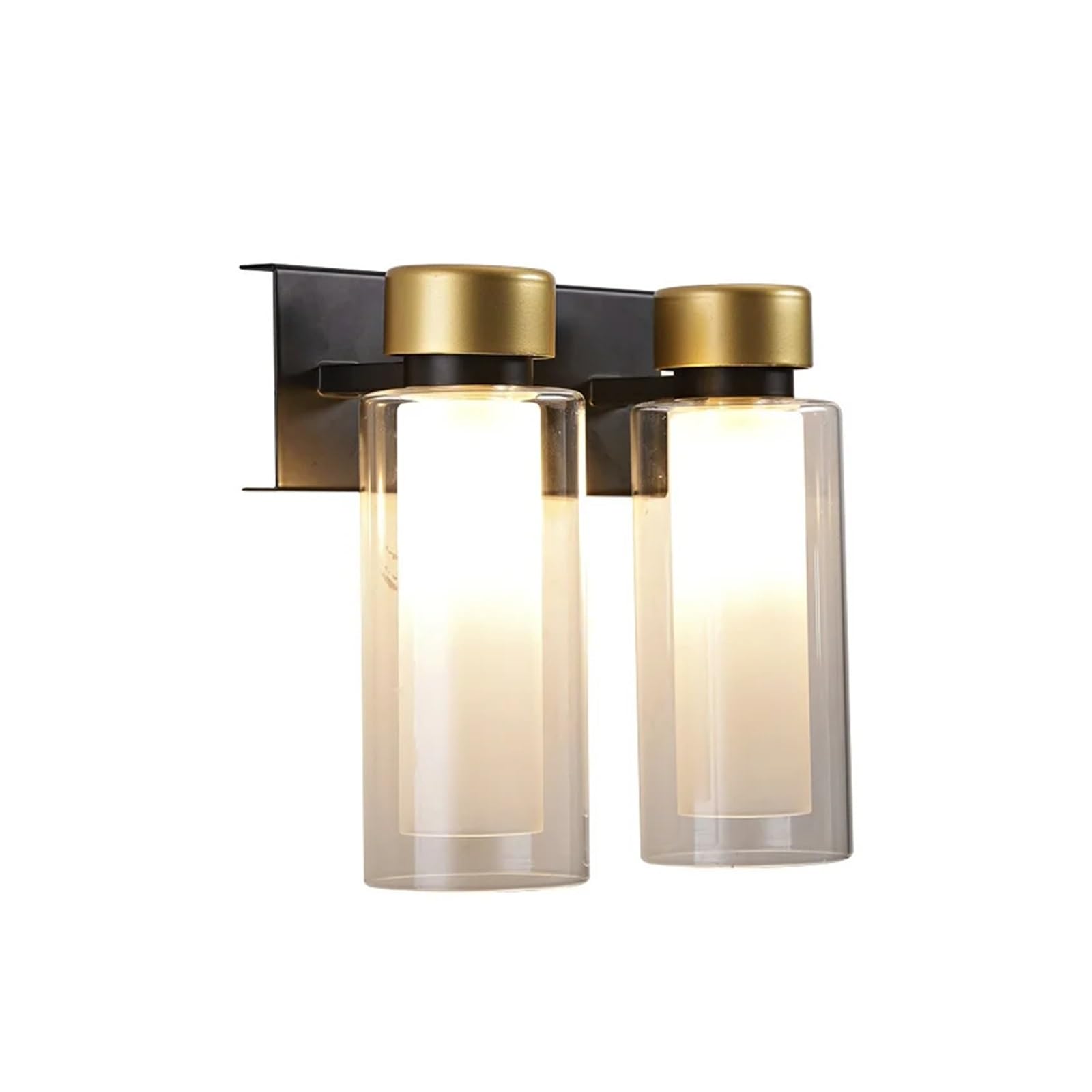 CWCQGH Wall Sconces, Modern Copper LED Wall lamp Bedroom Bedside Study lamp Living Room Balcony Aisle Glass Iron Corridor Wall Lamps,A