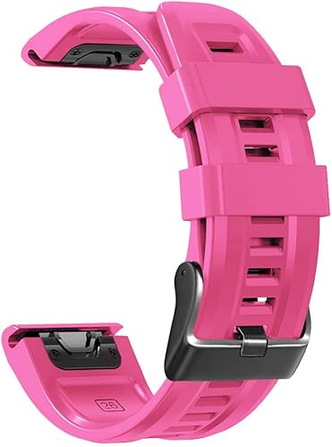 Correa de silicona compatible con Garmin Fenix 7X6X6X Pro5X5X Plus33 HR, 1.024in de ajuste rápido, correa de silicona deportiva de repuesto para
