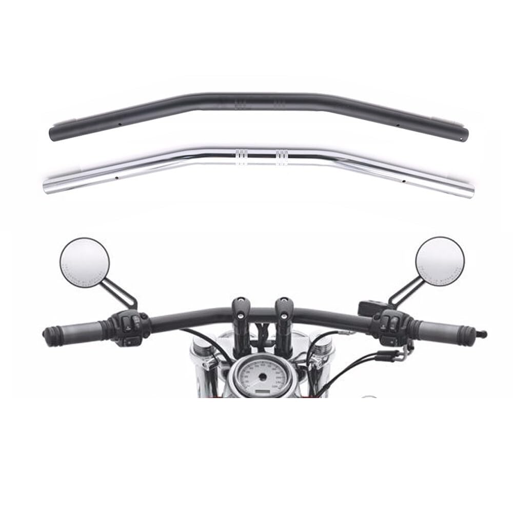 Compatibile con barre curve vintage da 25 mm e 1 pollice | Due diametri di tubo con struttura tubolare curva classica(Silver)