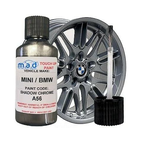 MADPAINTS SHADOW CHROME A56 TOUCH UP PAINT FOR BMW ALLOY WHEEL 30ML CURB SCRATCH COMPATIABLE WITH M SPORT Cover
