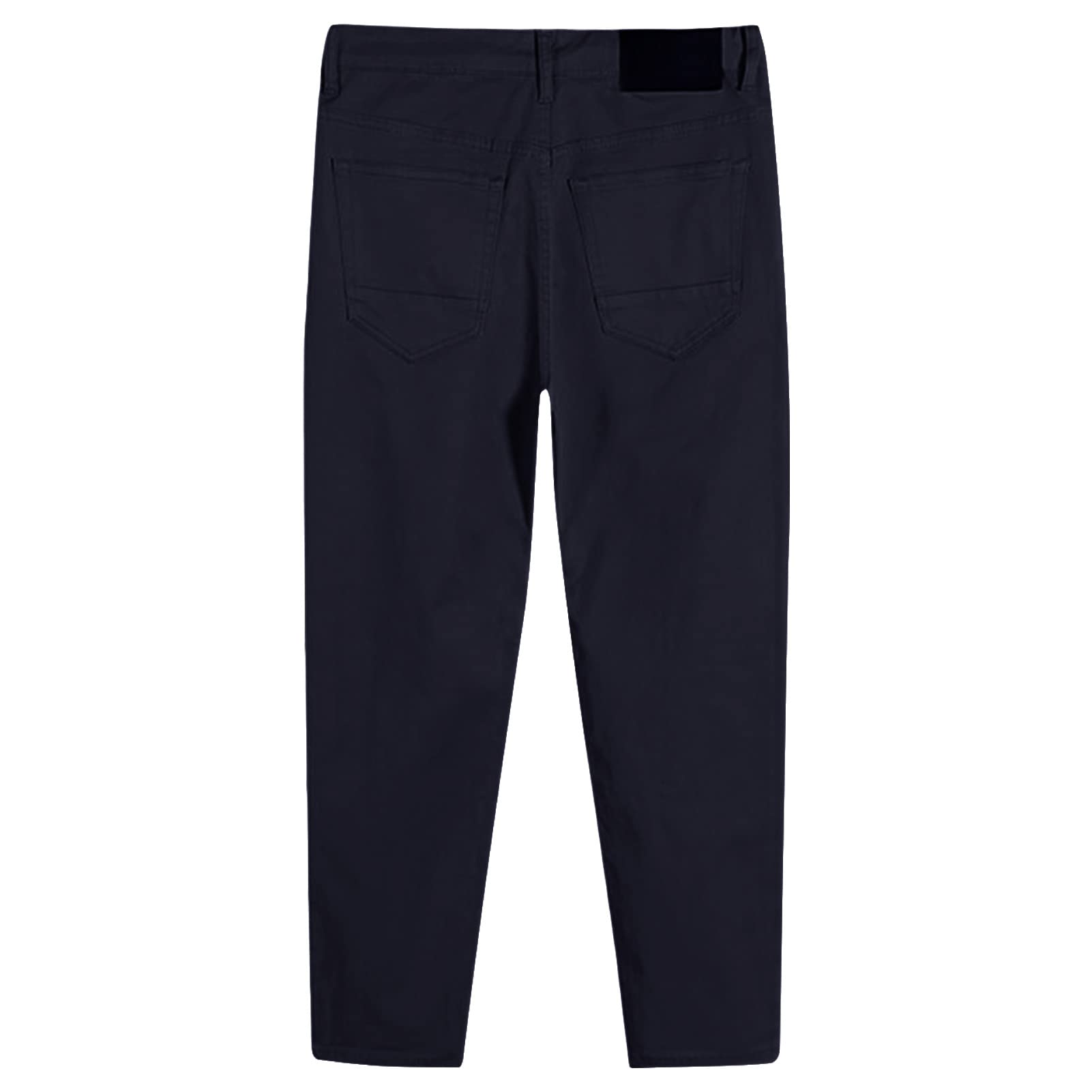 Men's Relaxed fit Straight Leg Pants Classic Stretch Lightweight Chino Pant Casual Loose Flat Front Dress Trousers (Blue,38)