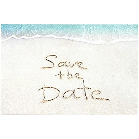 Sophie's Favors and Gifts Sandy Beach Save The Date Postcards - 4in. X 6in. (50) Cover