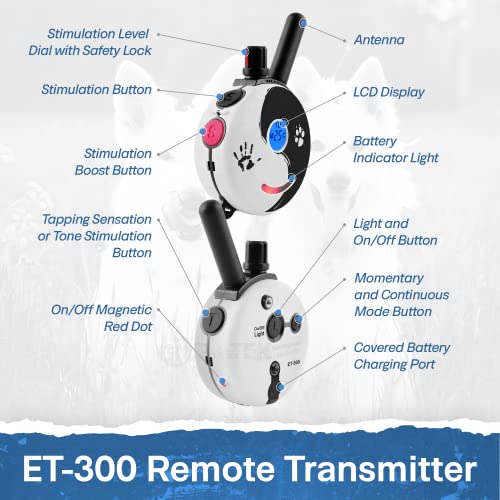 Image of Educator ET-300 Zen Mini E Collar for Dog Training with Remote - 1 /2 Mile Range, Waterproof, 100 Blunt Stimulation Levels, Tone or Vibration Mode, Night Light Tracking for Small, Medium & Large Dogs