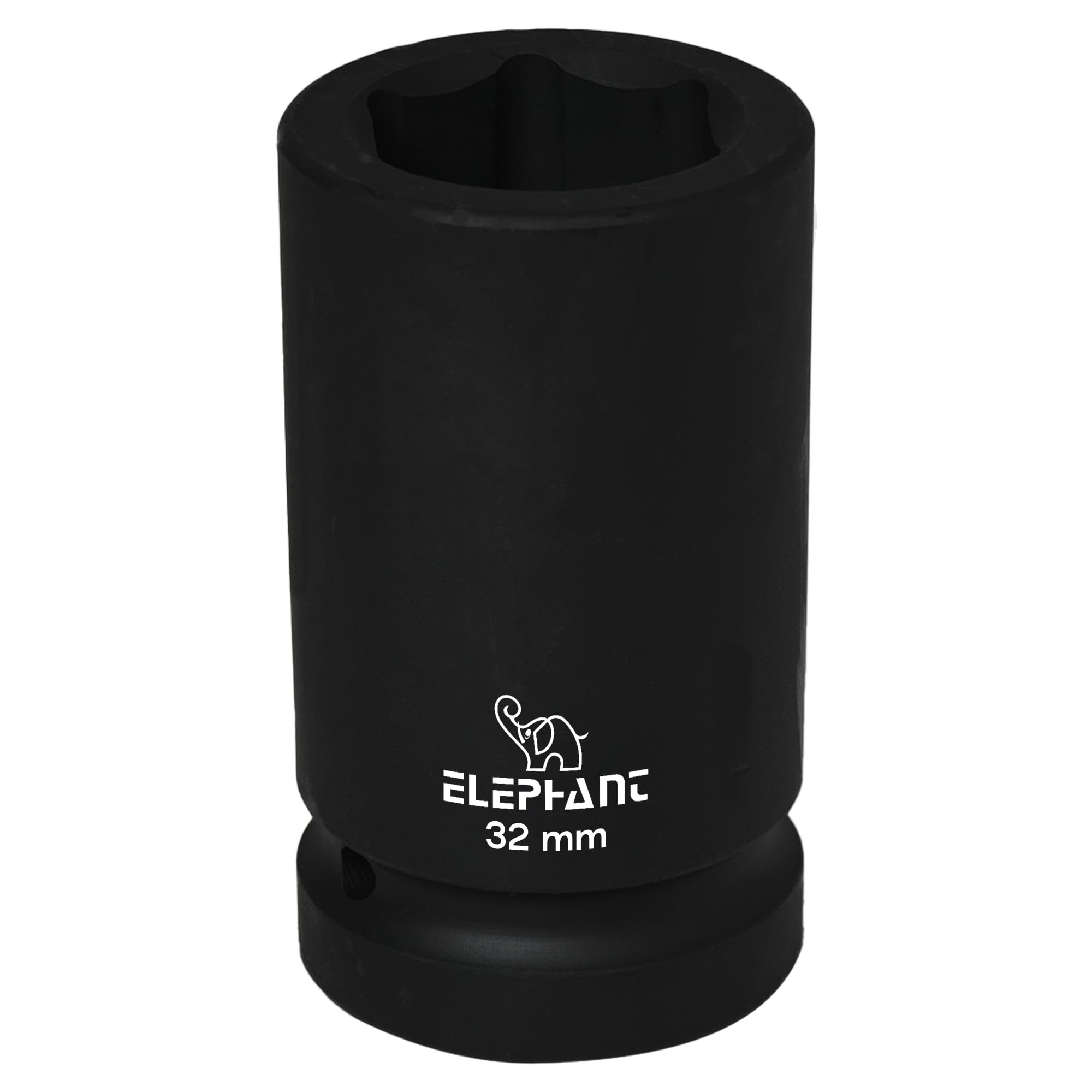 Elephant Metal 1 Inch Square Drive STD Impact Socket | 6-Point | 90 mm Length | 32 mm Size 1