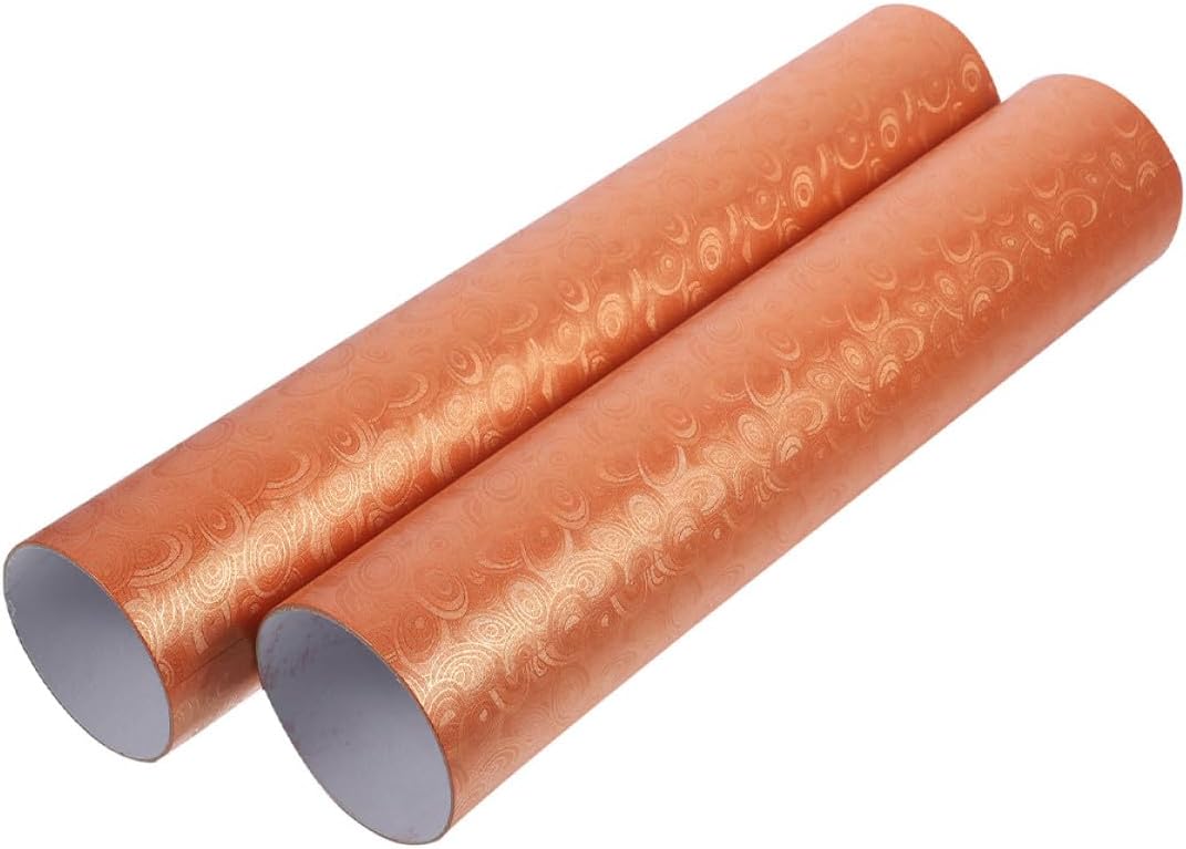 SUPVOX 2pcs Expandable Poster Storage Tubes for Art and Document Protection, Gold Copper Telescoping Mailing Tubes with 35–62cm Length, 6cm Diameter, for Architect Plans, Maps,