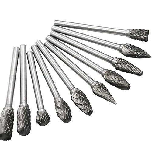Set de 10 Fresas Rotativas de Carburo de Tungsteno 3mm miniatura 2