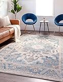 Unique Loom Salzburg Collection Classic Traditional Design Oriental Inspired Border Area Rug, 9 ft x