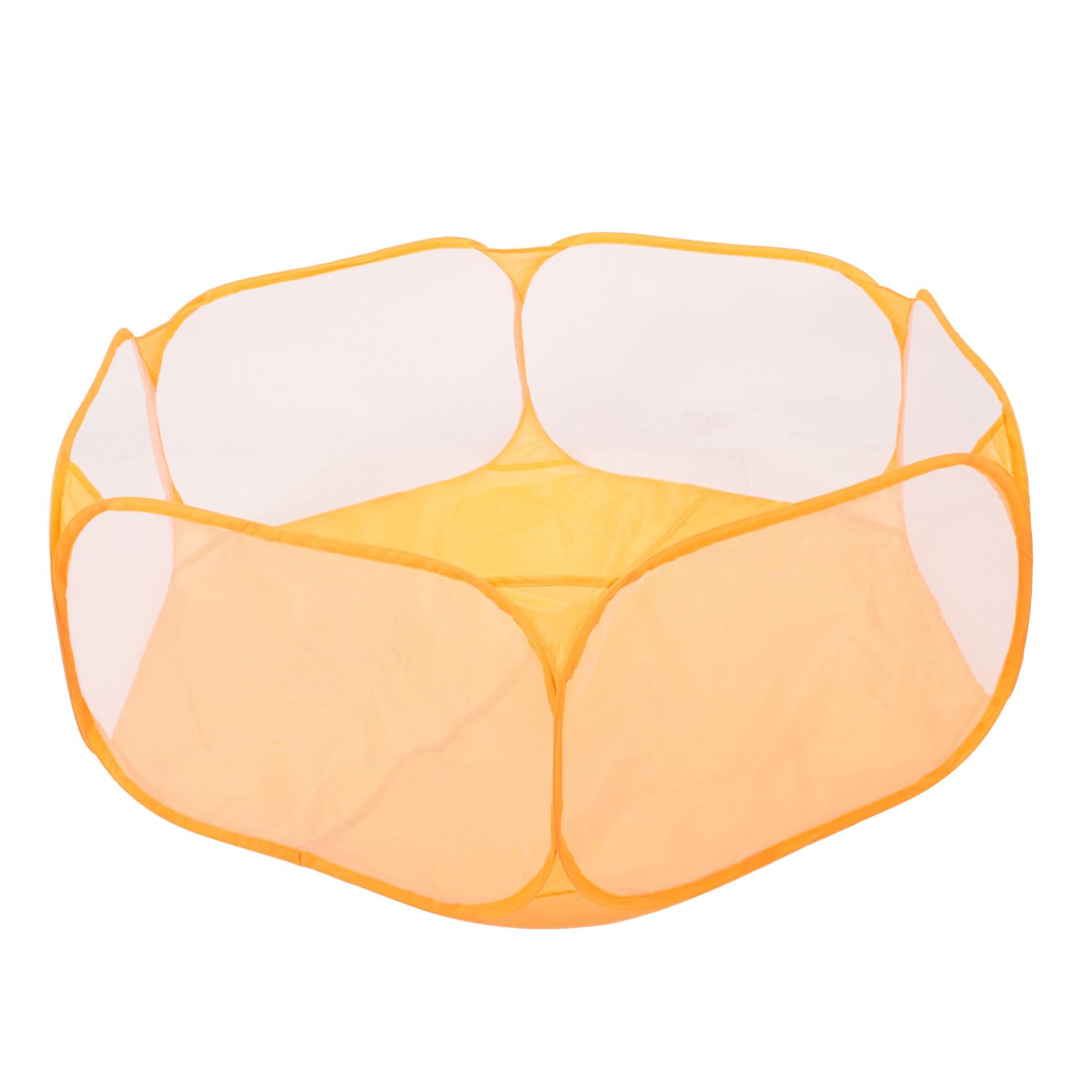 Parc à jeux pliable orange pour aménager un coin détente aux lapins dans le jardin