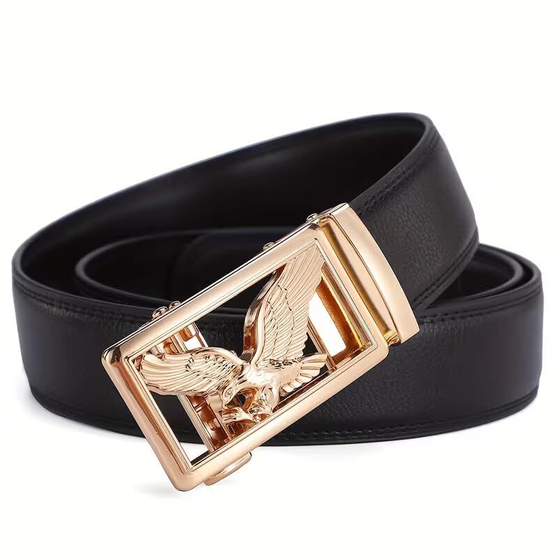 Image of WildHorn Men's Genuine Leather Belt for Men| Premium Auto-Lock Buckle | Adjustable up to 48 inch | Formal & Casual Wear | Micro-Adjust Fit | Stylish Gift Box Included