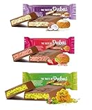 Dubai Chocolate Bar Variety – Coconut, Pistachio & Strawberry – 3 Bars (30g Each / 90g Total) – Crunchy Loaded Viral Knafeh Chocolate Bar with Delicious Cream and Kataifi, Gifts for Special Occasions