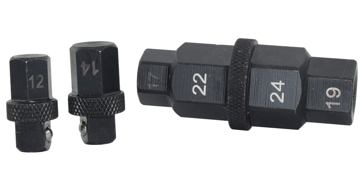 CNWOOAIVE Strumento esagonale per asse motociclo 6 in 1 12-24mm Adattatore 3/8 Pollice