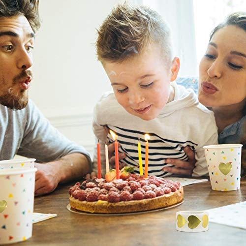 Matogle 1000 stuks gouden hartvormige stickers, zelfklevende hartvormige stickers, prachtige hartstickers, perfecte… - Afbeelding 6