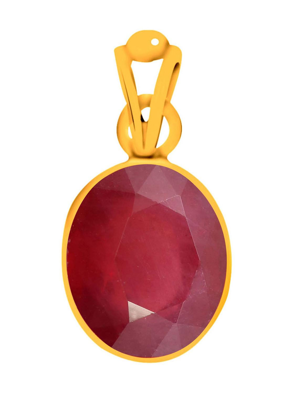 Certified Ruby Manik 5.5 Carat or 6.25ratti Panchdhatu Alloy Gold Polish Birthstone Pendant for Men & Women-image-19