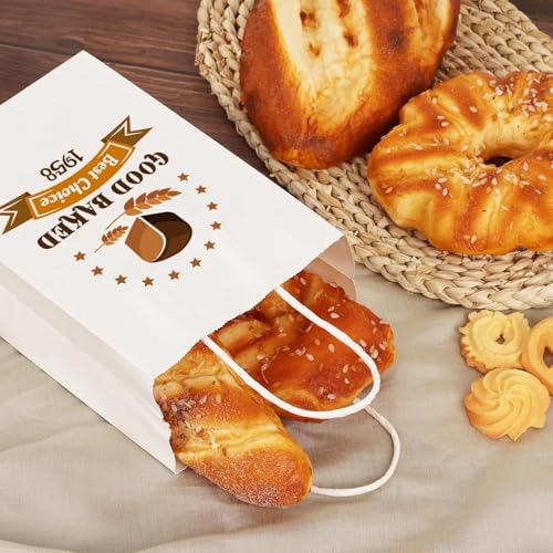 Image of Aakriti White Craft Paper Gift Bags with Handles - Small Shopping Bags for Boutiques, Retail Stores, Merchandise, Small Business, Party Favors & Gift Packaging - Recyclable & Eco-Friendly Bulk Pack (8 inch x 3 inch x 9.5 inch, 25 Pcs)
