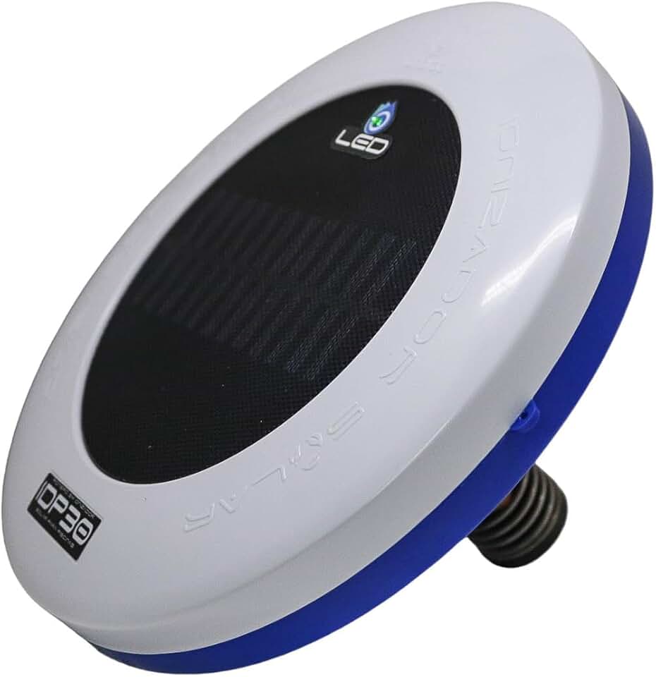 IONDROP IDP30 cor branco com led Ionizador Solar para Piscina, Tratamento de Água, 240x150mm, Para 21-40 Mil Litros, Redução de 90% de Cloro, Fabricação Nacional