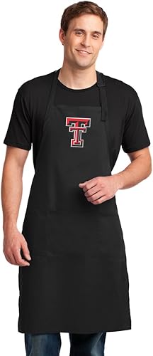 Broad Bay Texas Tech Delantal grande Texas Tech Delantales para hombres o mujeres, Negro -