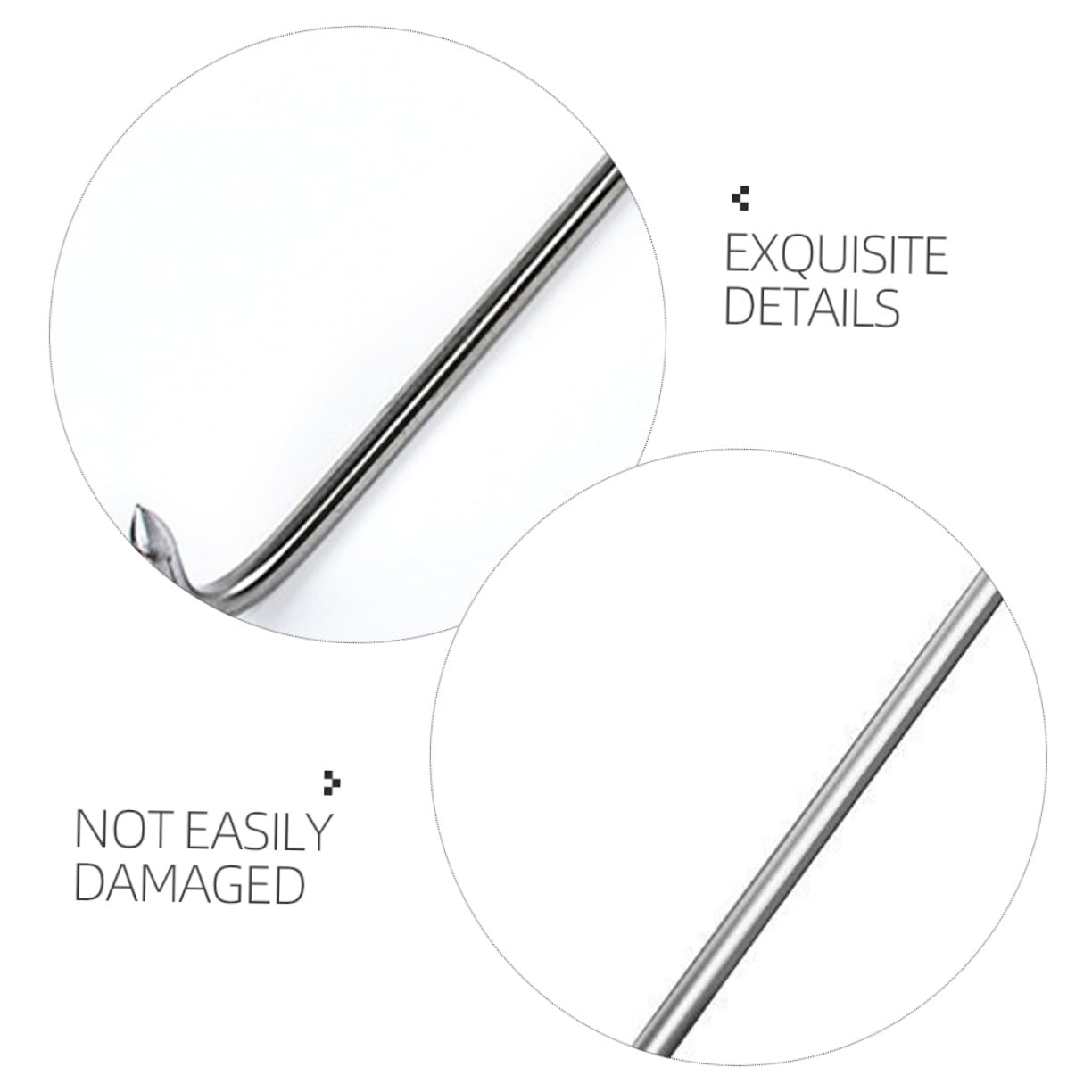 OFFSCH 2pcs Stainless Steel Hook Trampoline Pull Hook Butcher Hooks Manhole Tool Roller Shutter Door Hook Manhole Cover Lifter Manhole Handle Handy Hook Lifting Tool Rebar Stakes Silver