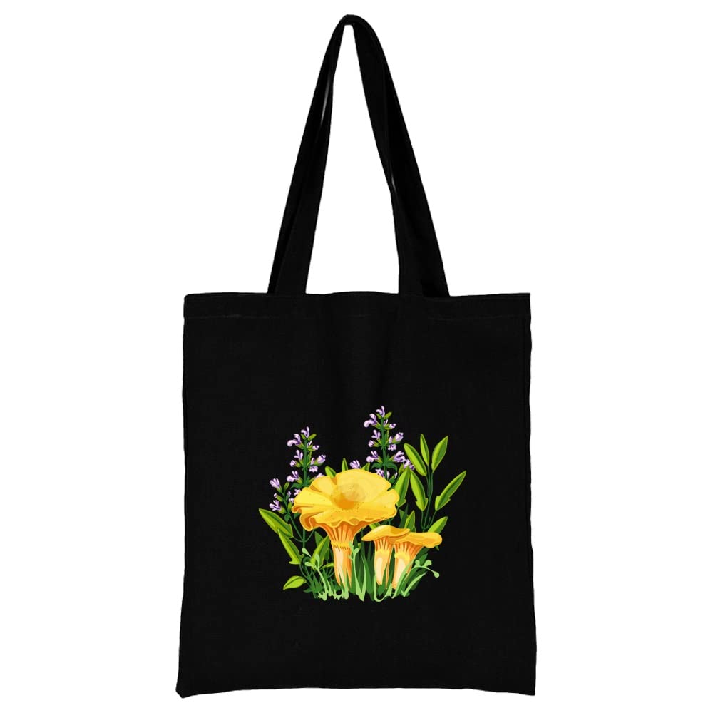 Mushroom Printed Canvas reusable grocery bags, Foldable Casual Travel HandBag, Shoulder Beach Tote Bags, Shopper bag eco friendly super strong washable Storage bags Shopping bag Canvas bag for Women