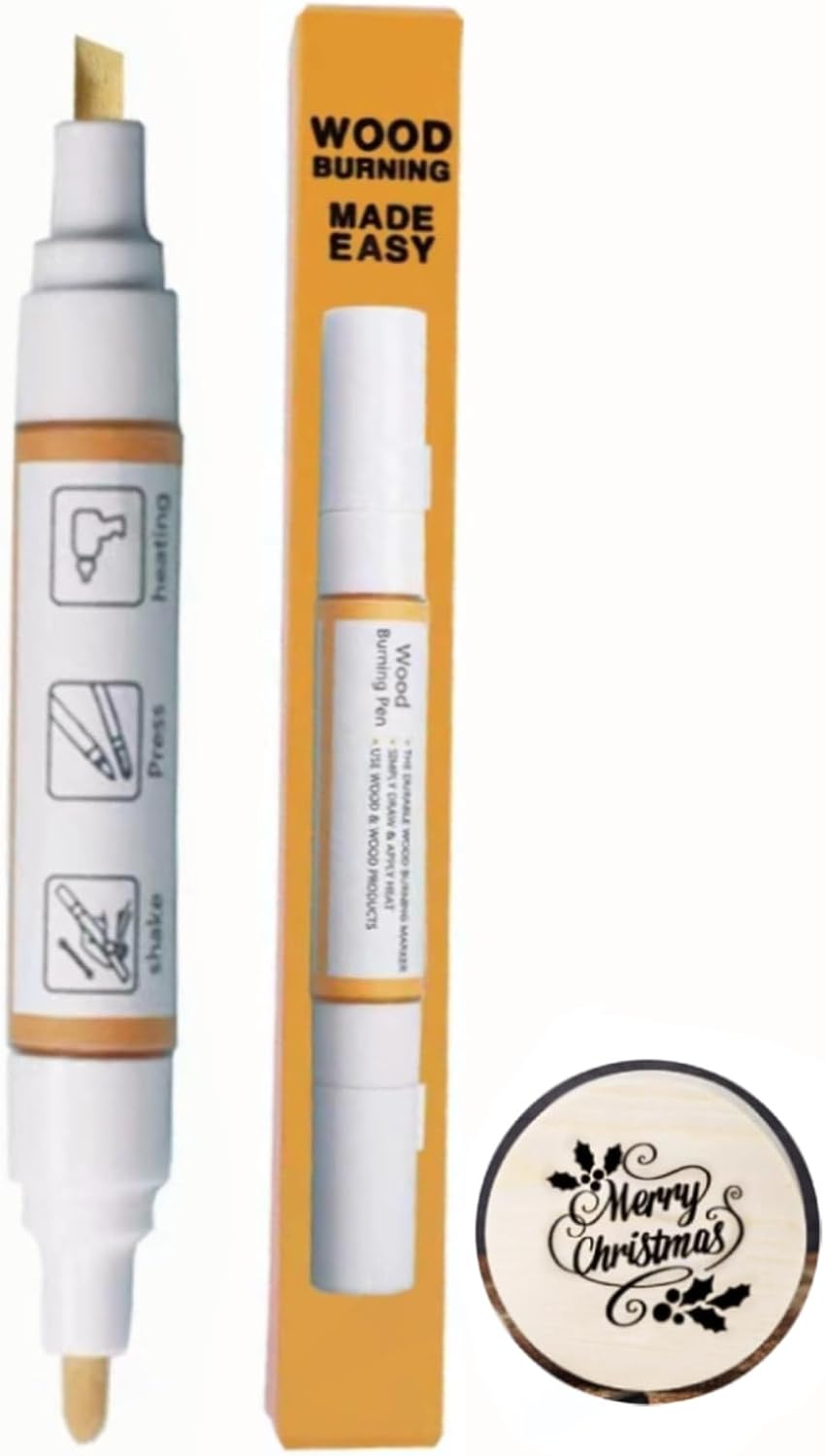 DGAGA Wood Burning Pen,Wood Burning Pen for Heat Gun,Heat Activated Pen for Craft,Pen for Wood Burning,Wood Burner Pen for Stencils,Etching Marker,Wood Working Tools and Accessories on Wood,Canvas