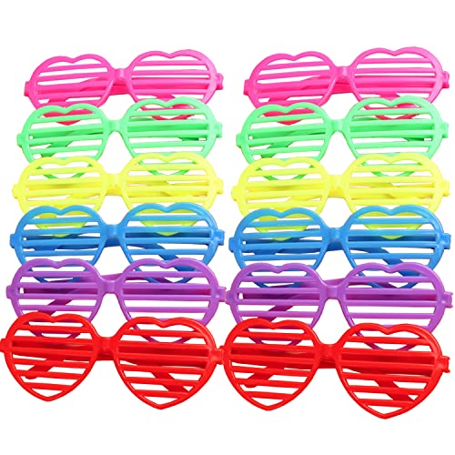 Lunettes de Fête, 12 Pack de Lunettes de Soleil en Plastique, Nuances Verres Fête Les Accessoires lunettes pour Halloween Club Party Cosplay