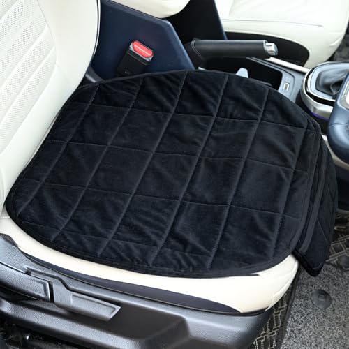 Image of MY ARMOR Car Cover Set | Ultra-Soft HR Quilted Cushion with Non-Slip Grip & Storage Pouch | Universal Fit Protector | Rear Section 20x20 & Front Section 20x20 Inches | Grey Velvet