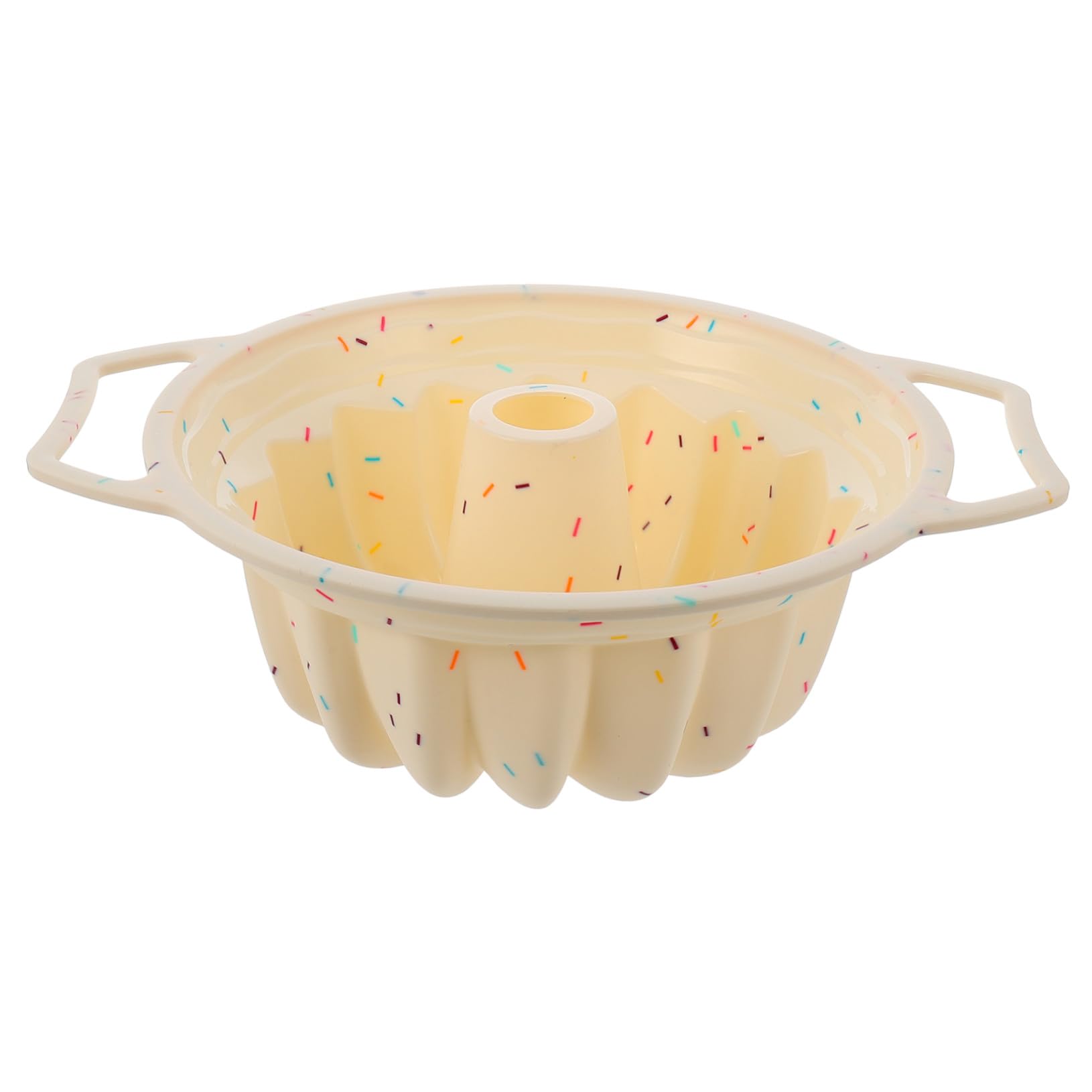 Stampo per Torta Rotondo in Silicone Fai da Te Manico Metallico Integrato, Resistente alle Alte Temperature, Antiaderente e Flessibile, per Dolci e Feste in Cucina