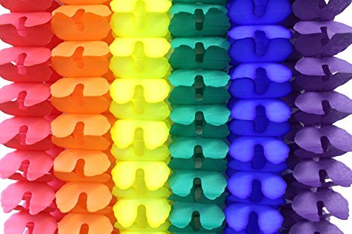 - 6 Classic Rainbow Party Garlands, 12 Foot Each