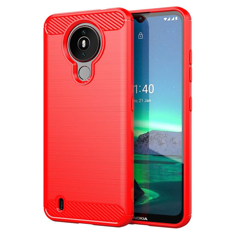 GAPlus Nokia 2.4 Case - Nokia 2.4 Ultra Slim Thin Armour Hard Case - Matte Rubberized Cover For Nokia 2.4 (Red