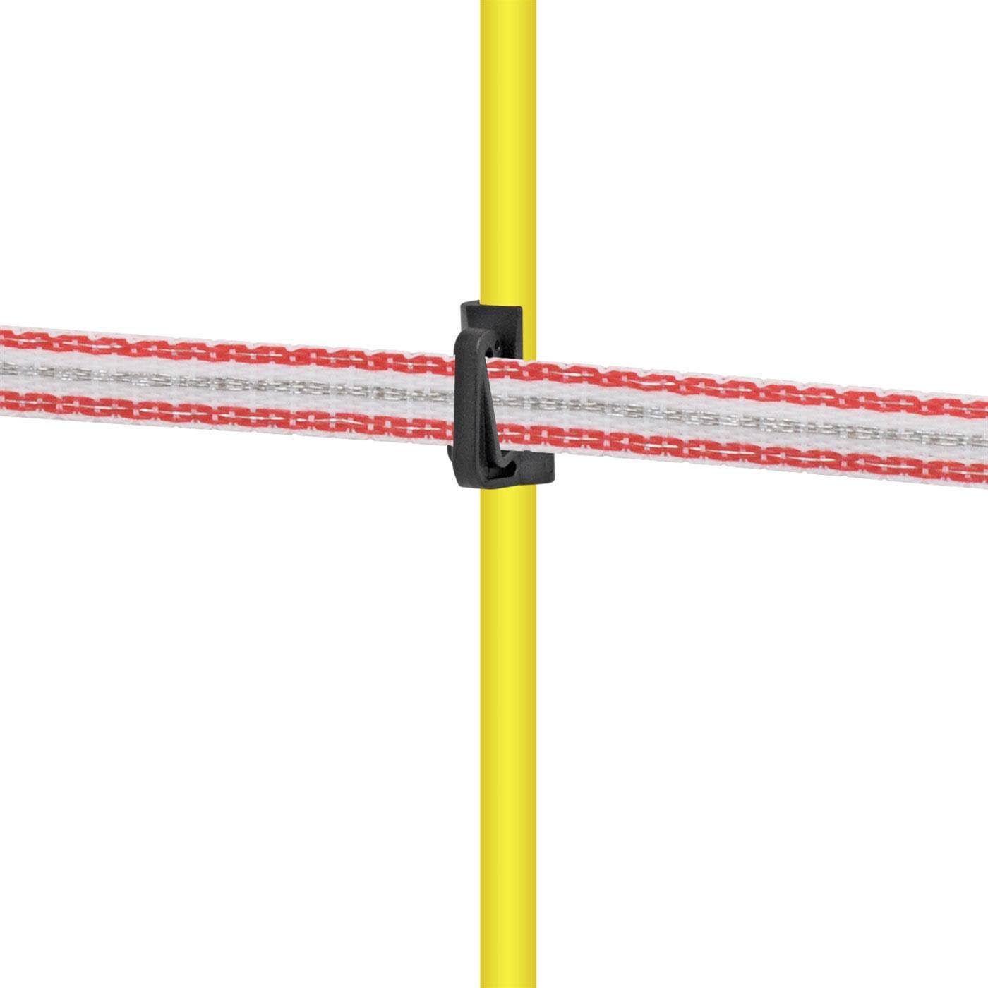 VOSS.farming 10x Fiberglaspfähle 155cm, gelb, Zaunpfahl für Hundezaun, extra Lange Spitze, Zaunsteher mit Trittstufe Weidezaun