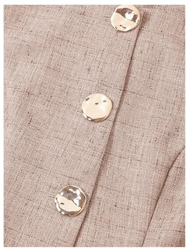 SOLY HUX Women's Button Up Blazer Vest Elegant Crew Neck Sleeveless Business Casual Waistcoat3