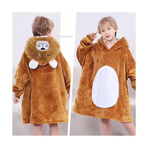UMIPUBO Decken Hoodie Damen Herren, Süße Tierform Hoodie Decke Pullover Super Weiche Gemütliche Warme Kapuzenpullover… – Bild 9