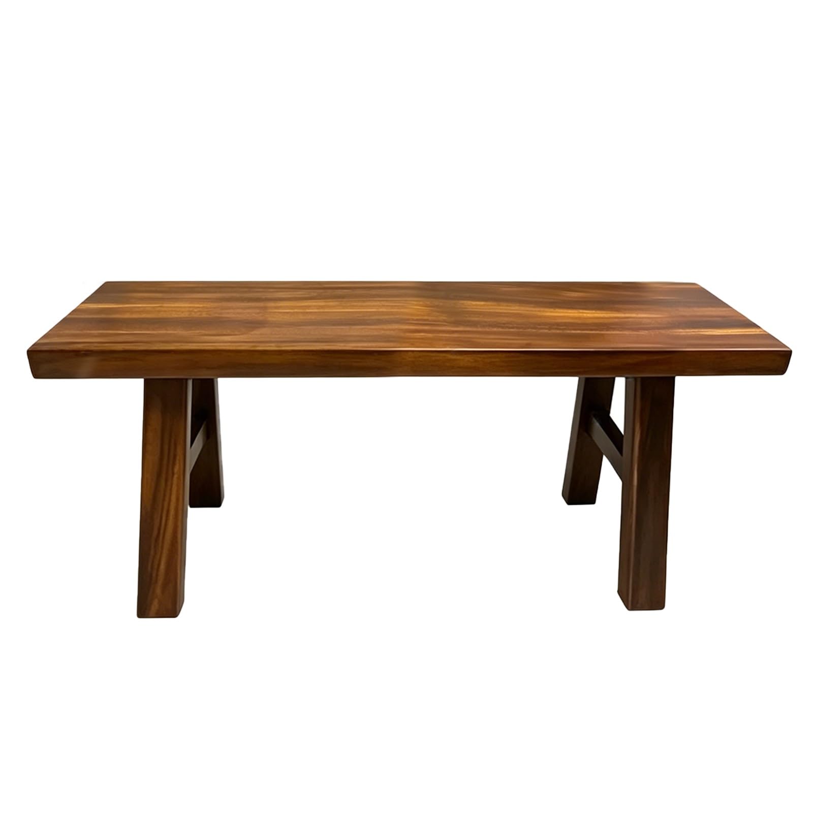 Solidna Drewniana Ławka Naturalna dla Salonu Jadalni Lub Patio Wytrzymała Bez Oparcia Nie Wymaga Montażu Idealna do Użytku Wewnętrznego i Zewnętrznego(100x30x45cm)