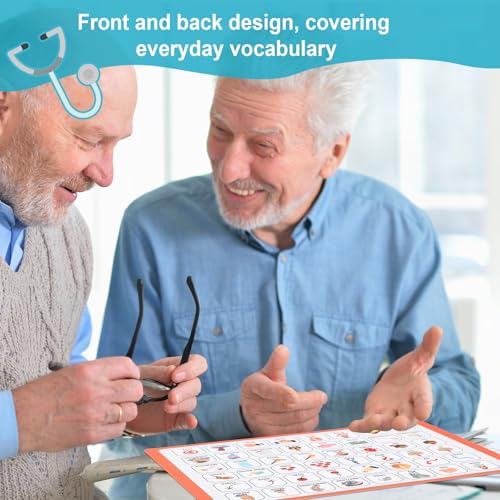 3 Pcs Communication Boards for Non Verbal Adults 11.81 x 8.27 Inches Colorful Picture Symbol Communication Cards Speech Therapy Tools for Autism Aphasia Stroke Patients Hospital Care Home Use - Image 5