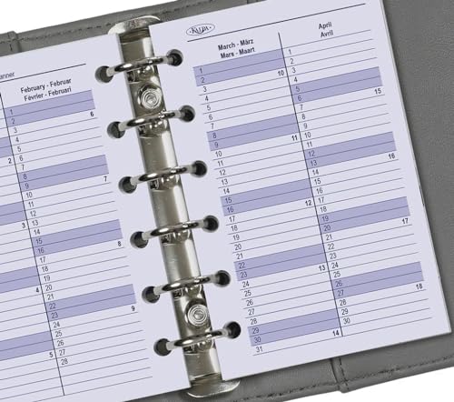 Kalpa Pocket 6 Ring Planner Nachfüllungen Organiser Wöchentlich Komplettset Deutsch Französisch 2024 2025 2026 - Image 4