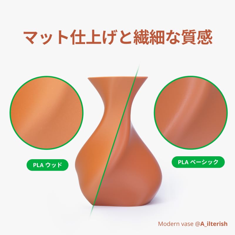 Amazon.co.jp: Bambu Lab PLA ウッド 3Dプリンターフィラメント、1.75