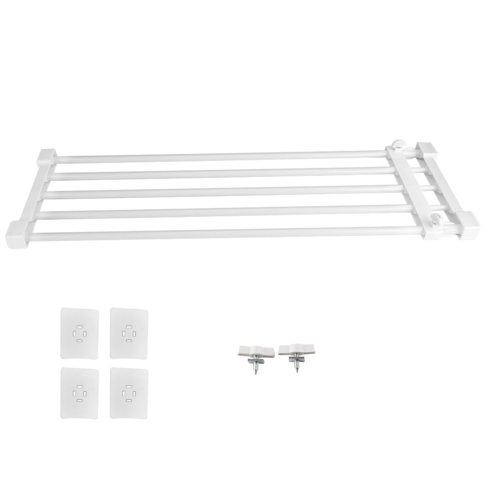 lyrlody Estante Divisor del Armario Extensible, Armario Separador Estantería de Almacenamiento Organizador de DIY Barra para Dormitorio Cocina Baño, Longitud Extensible 73 – 128 cm