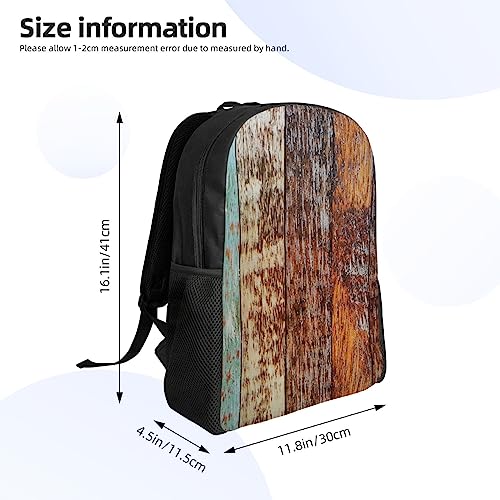 Sac à dos briques en bois noir imperméable chic de taille unique - 4