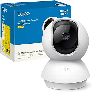 Tapo C200 Wi-Fi Indoor FHD Camera, Surveillance Camera, Night Vision, 360° View, Two-Way Audio, Motion Detection and Notifications, Built-in Audible and Light Alarm asin的图片