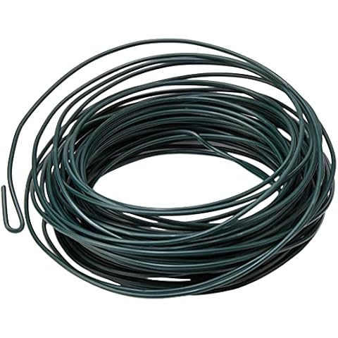 Tildenet 15403242 20 m/3 mm Plastic Coated Garden Wire Coil, Green Cover