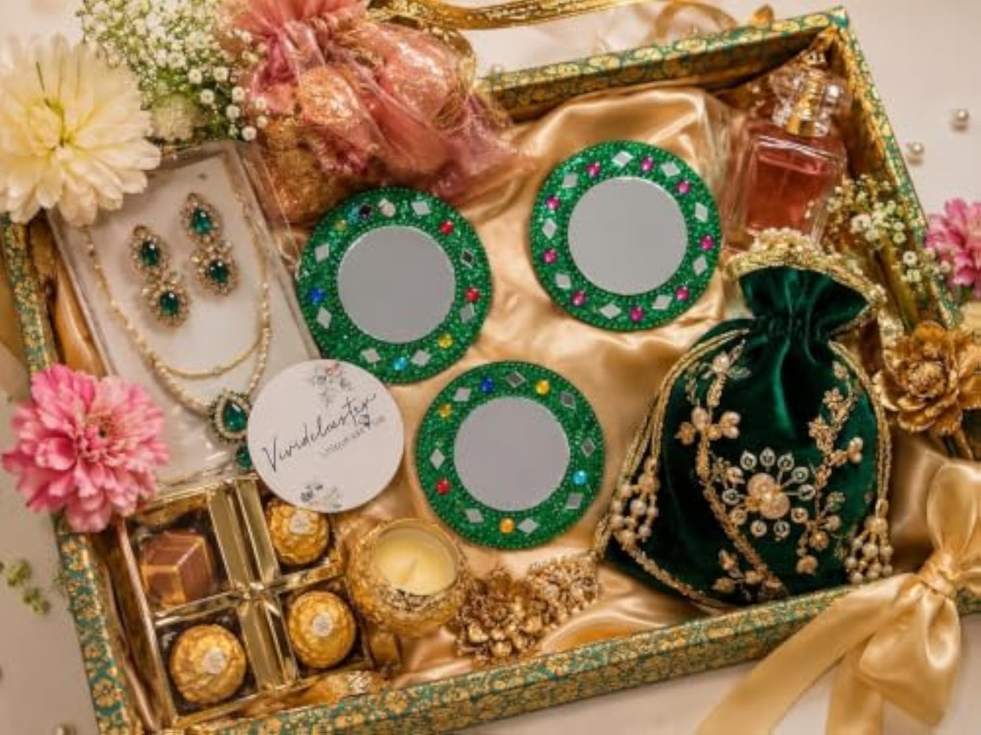Handmade Ethnic Decorative Mirror, Rajasthani Gift