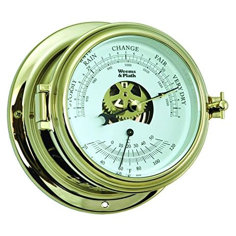 Weems and Plath Endurance II 115 Barometer/Thermometer Brass Cover