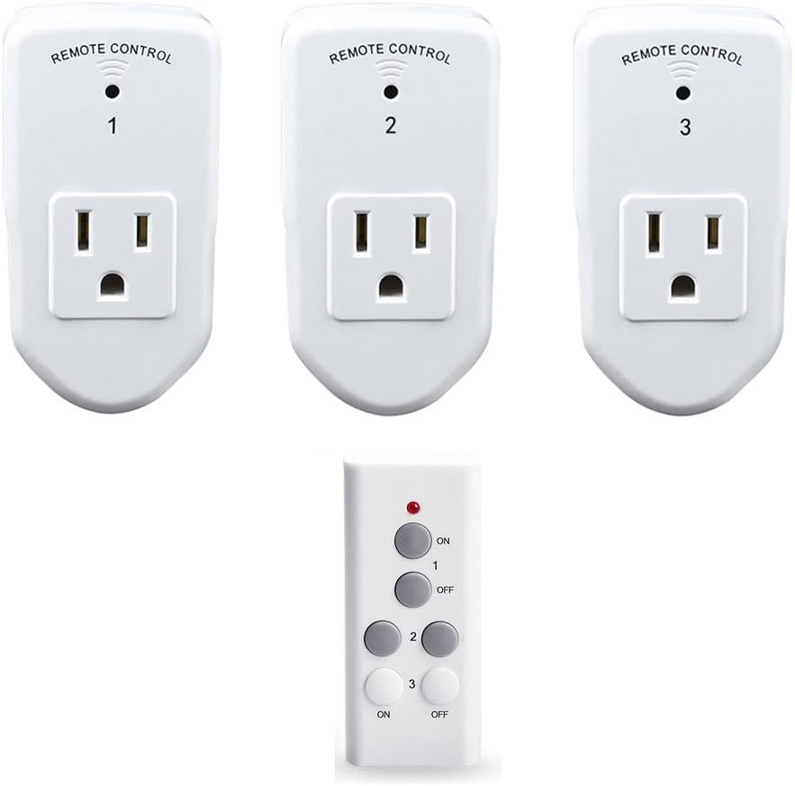 Wireless Remote Control Outlet Light Switch, Electrical Power Socket