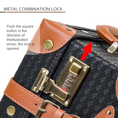 Apelila 2 Piece Vintage Luggage Set PU Leather Luggage with Spinner Wheels, Lightweight Suitcase for Travel( 20"+12")