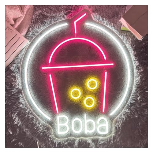 Lampe Néon Boba Tea Enseigne Lumineuse Cadeau Idéal Fait Main