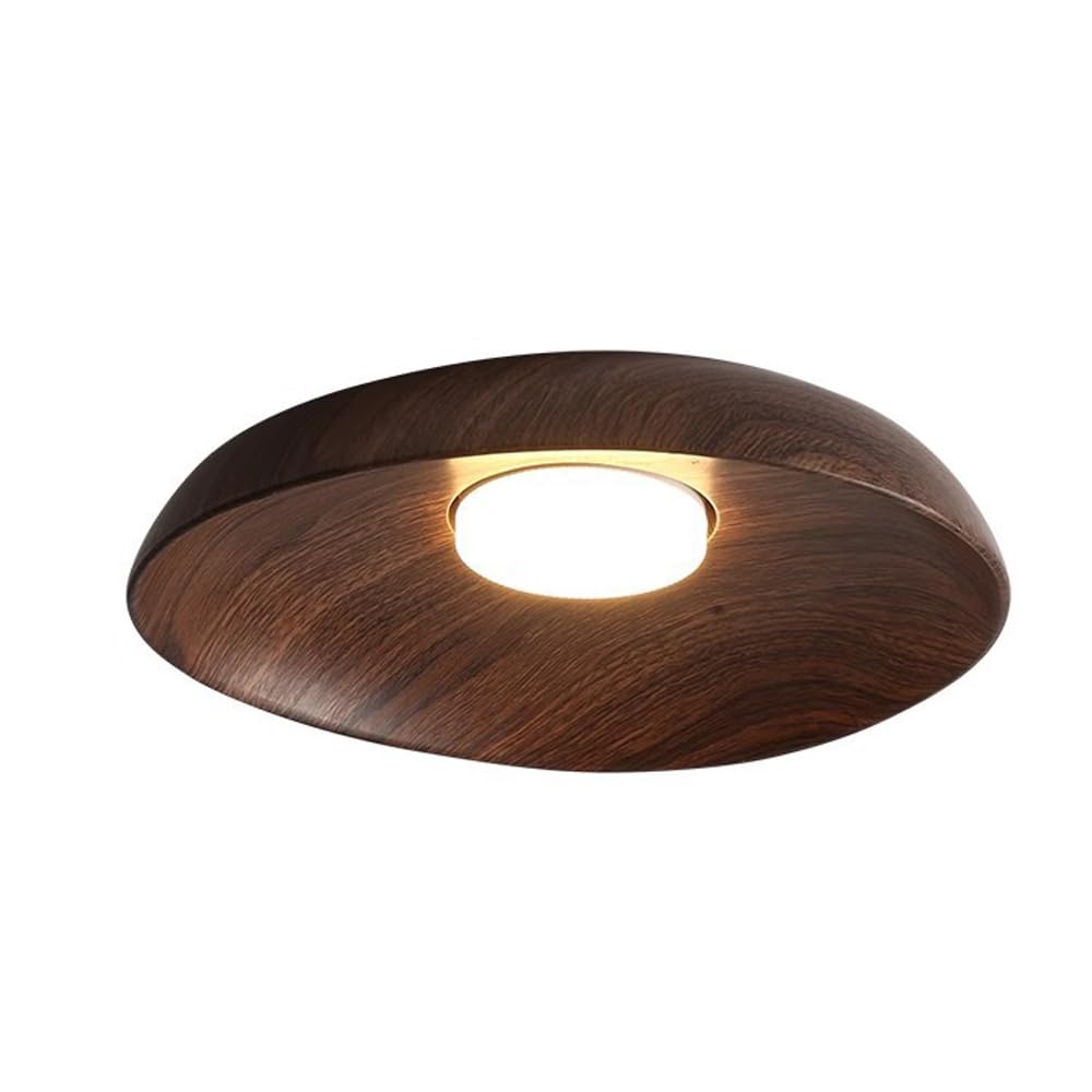 STUIJKVSZ Retro Wabi-sabi Style Aisle Lamps Walnut Color Modern LED Ceiling Lights Fixture, Creative Resin Lamp Entrance Cloakroom Balcony Light GX53 Source