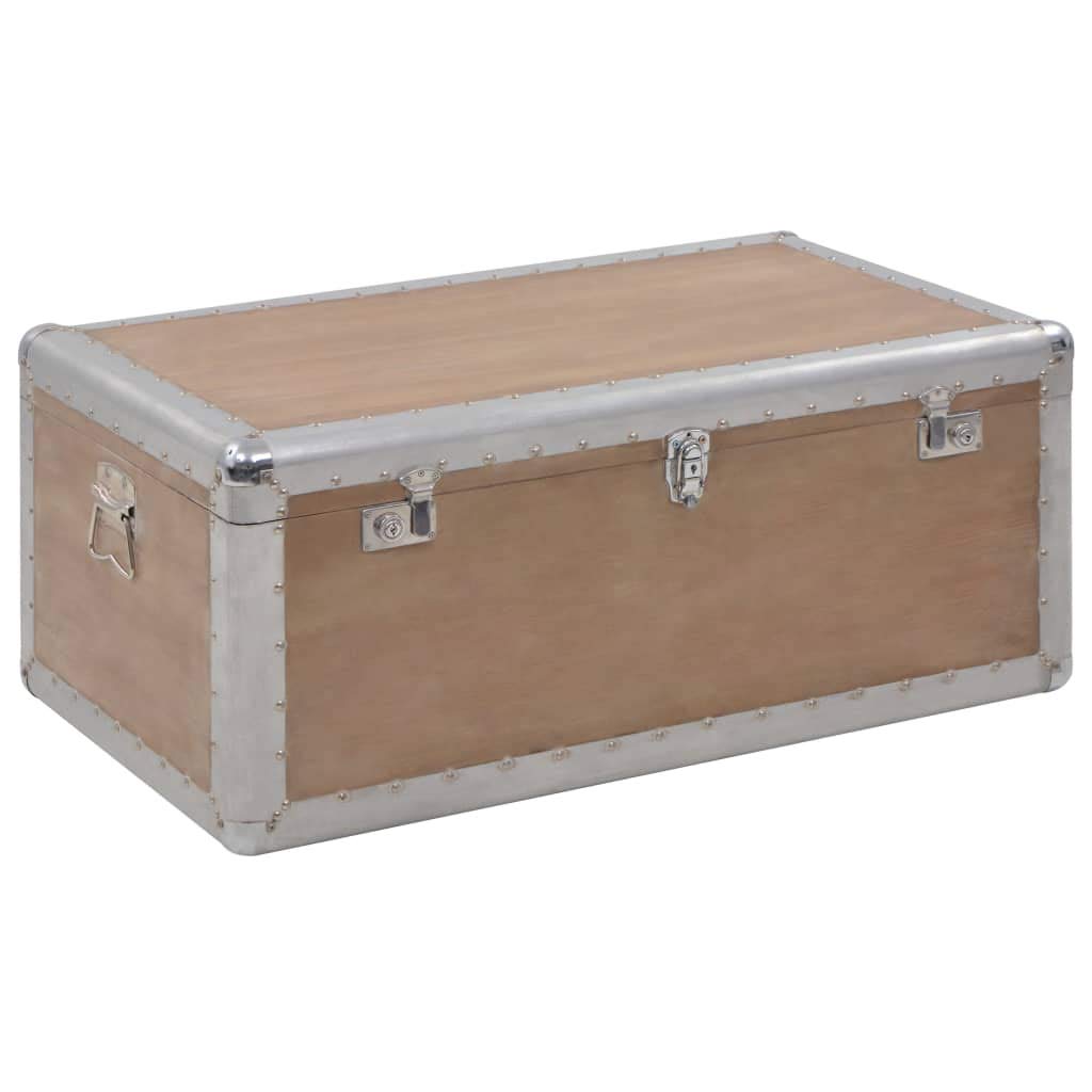 Storage Bin Storage Box with Lid and Handles for Office Bedroom Closet Toys Solid Fir Wood 35 8x20
