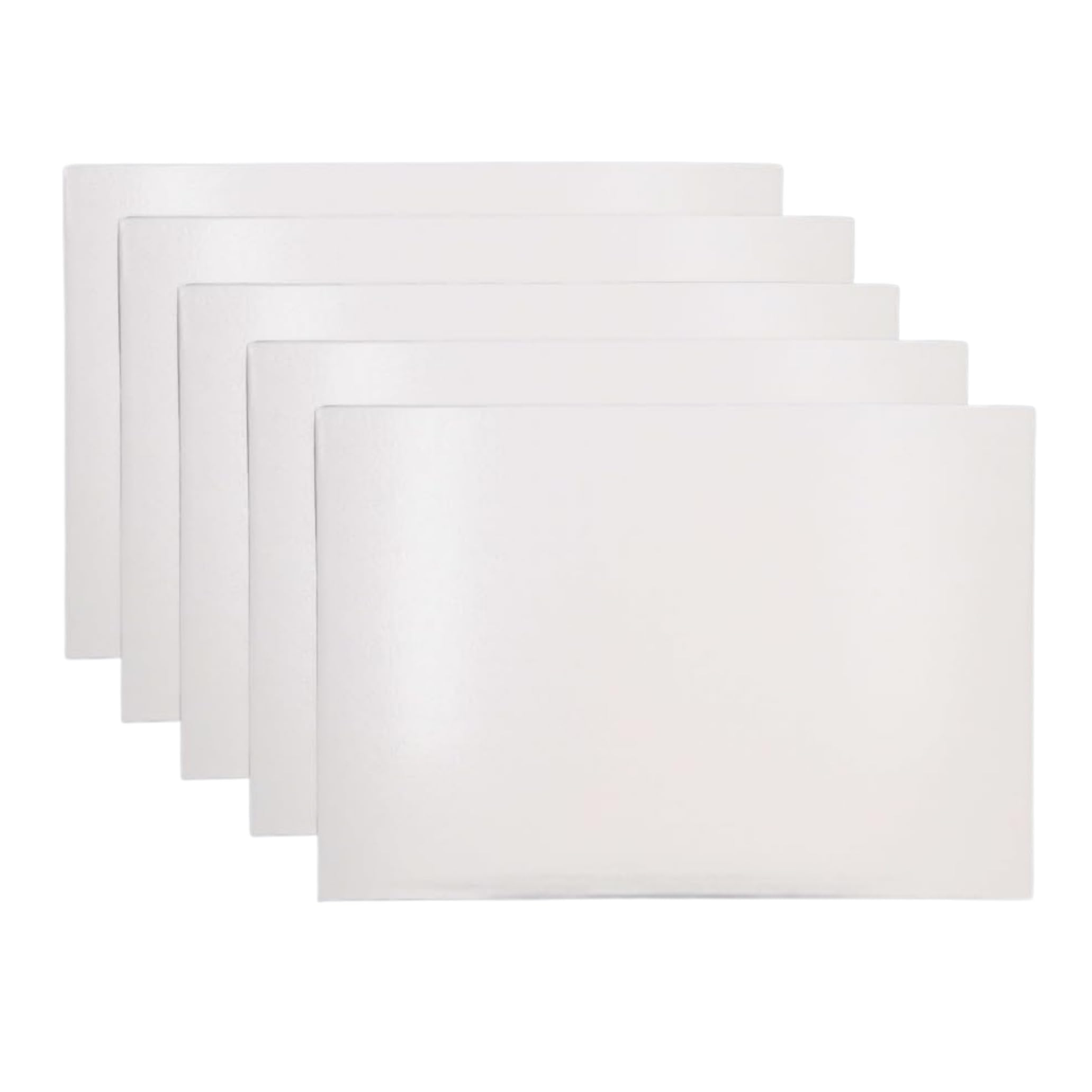 Cake Company Tortenplatte Rechteck 31 x 45 cm | 5 Stück | Cake Board weiß | auch für dicke und mehrstöckige Torten | hochwertige Alukaschierung | 10mm dick