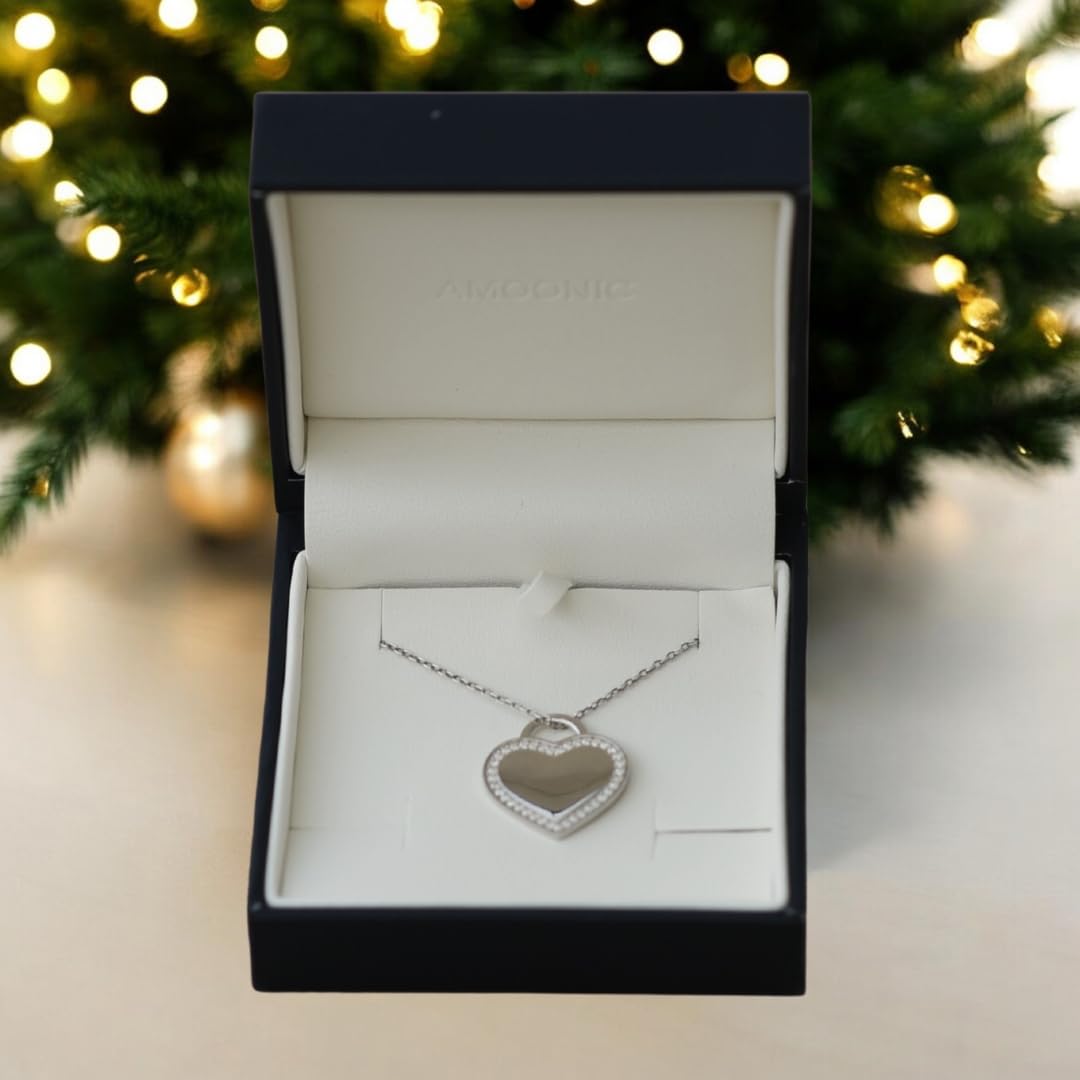 Kette mit Gravur Herz-Kette Silber 925 personalisierte Geschenke Freundin