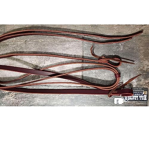 CHALLENGER Horse Western Leather Beaded Bitless Sidepull Bridle Reins 77RS10TN-F