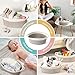 LANDNEOO Small Woven Basket with Gift Bags and Ribbons, Empty Decorative Gift Chest Box, Cute Baby Gift Basket for Nursery, Cotton Rope Room Shelf Storage Basket with Handles, 12